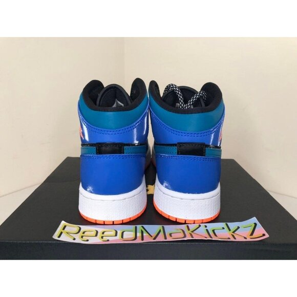 Jordan 1 Mid Racer Blue Knicks kids 5.5Y - Picture 5 of 6